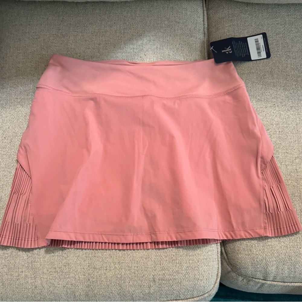 anna kaci Pink Athletic Pleated Hem Skirt TAG STATES XL, BUT FITS MORE LIKE MED